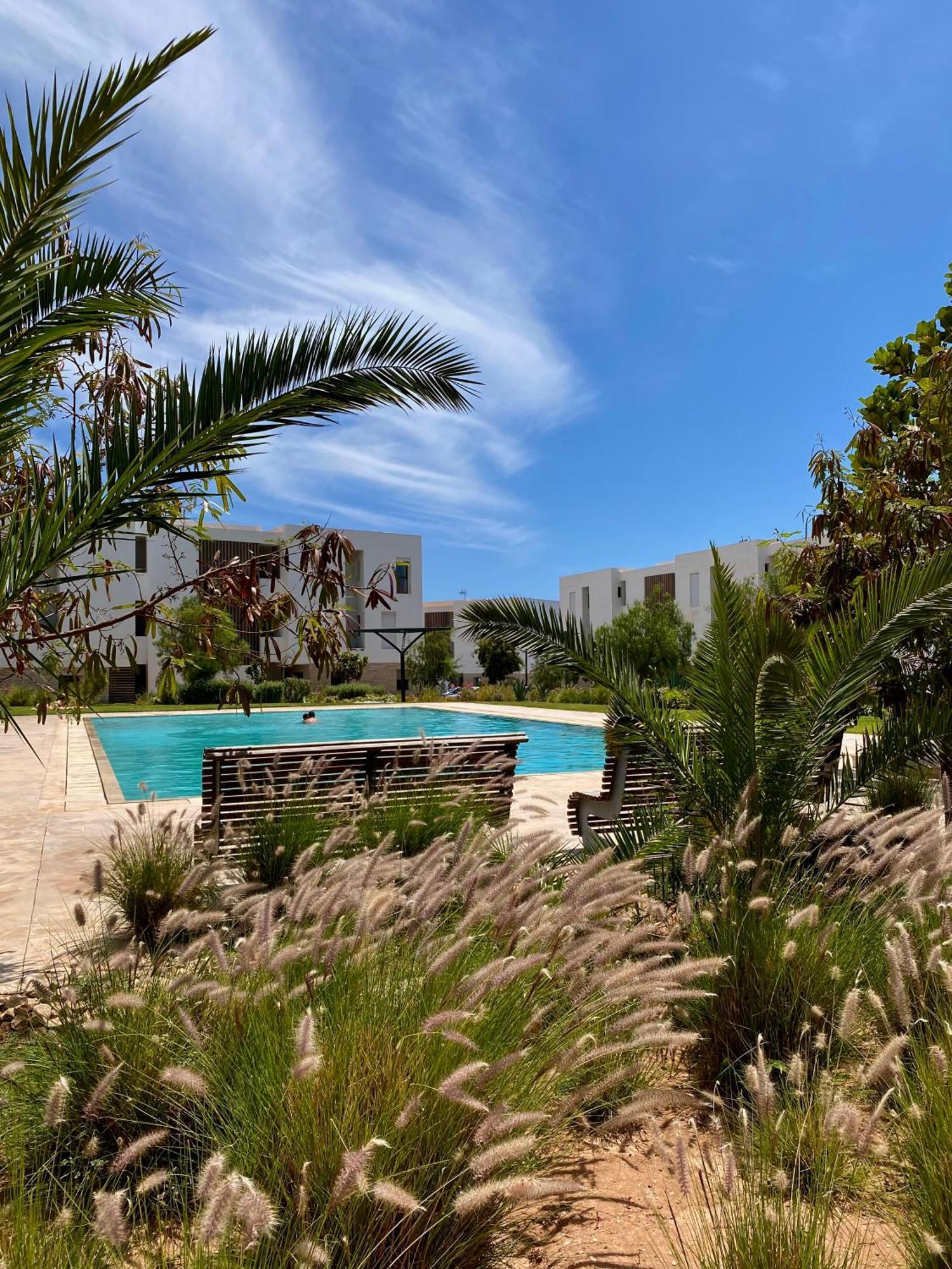 Luxurious Golf & Sea View Beach Apartment With Pool Access - Tamourrit, Taghazout Bay מראה חיצוני תמונה